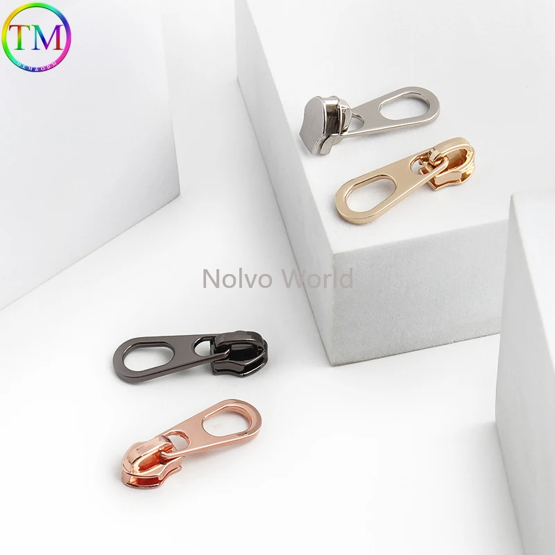 5# Detachable Zipper Puller Universal Replacement Metal Zipper Head Repair Kits Luggage Purses Handbags Clothes Zipper Slider
