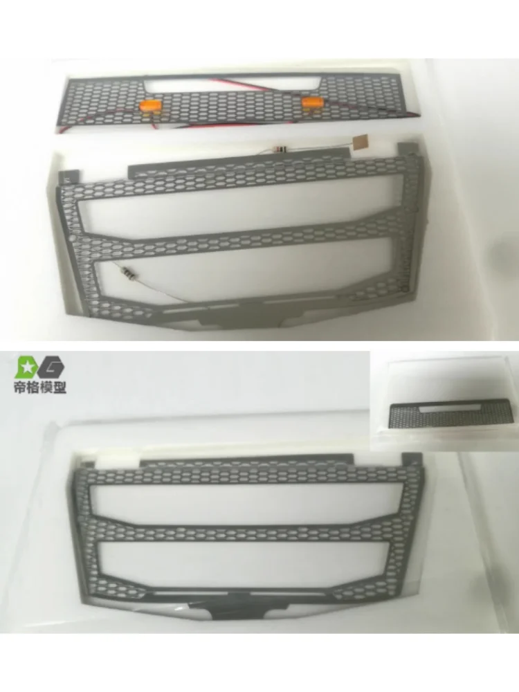 Metall-Spiegel-Lufteinlassabdeckung mit Beleuchtung für 1/14 Tamiya RC Truck Trailer Kipper Volvo F16 56360 DIY Upgrade-Teile Zubehör – Detail 7