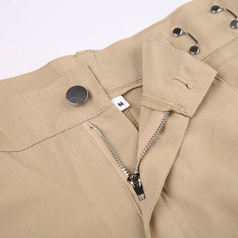 Street Style Casual Loose Adjustable Waist Baggy Cargo Pants Women Fashion Streetwear