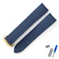 Blue gold buckle