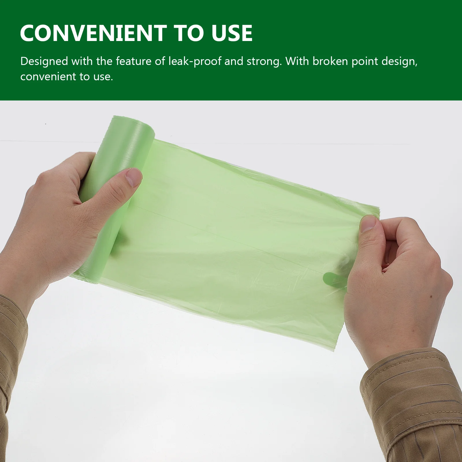 100 Biodegradable Compostable Trash Bags - Eco-Friendly Waste Disposal Solution