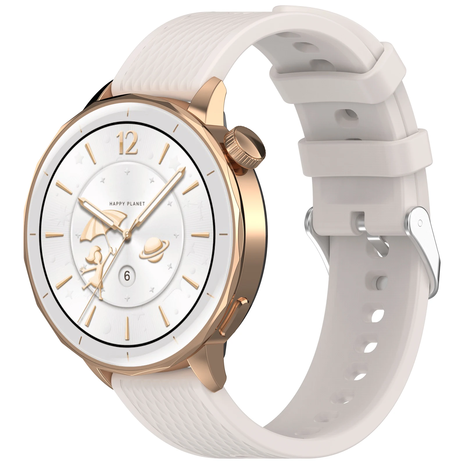 Classic 18mm Skin-friendly Diamond-patterned Silicone Strap