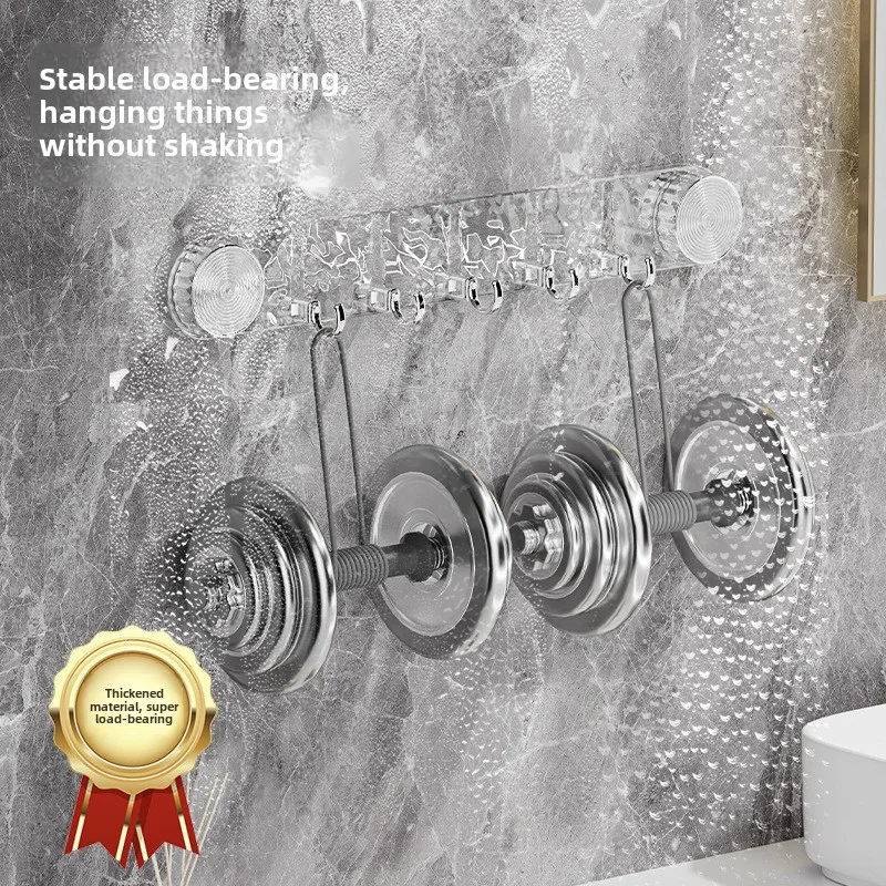 Rotary suction cup tandem hook Water ripple hook free punch strong light luxury bearing bathroom kitchen sticky