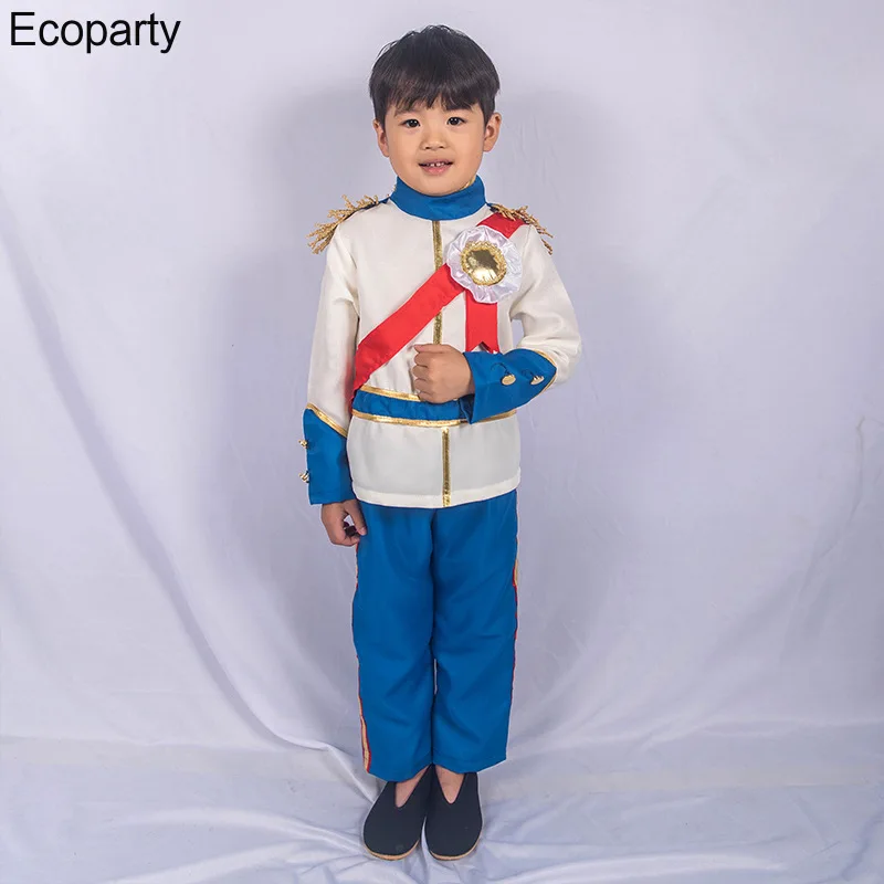 

Kids Prince Cosplay Costumes Boys Fairy Tales Stage Show Performance Jacket Trousers Suit Halloween Carnival Party Outfits