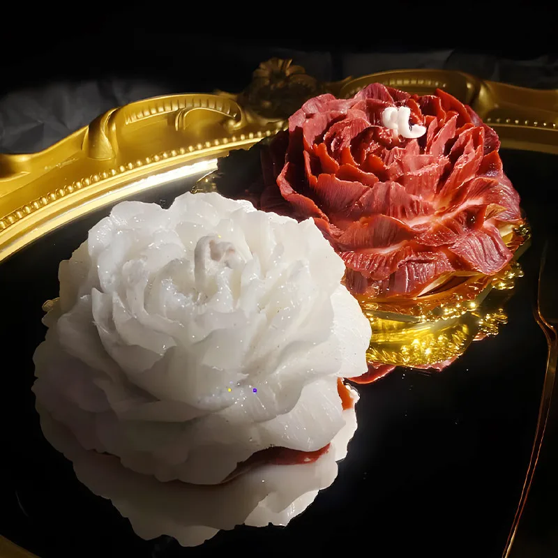Sexy Low Temperature Candles Gilding40DegreesmPeony Rose Flow Heart Sandwich Wax Drip Adult Sex Training Props