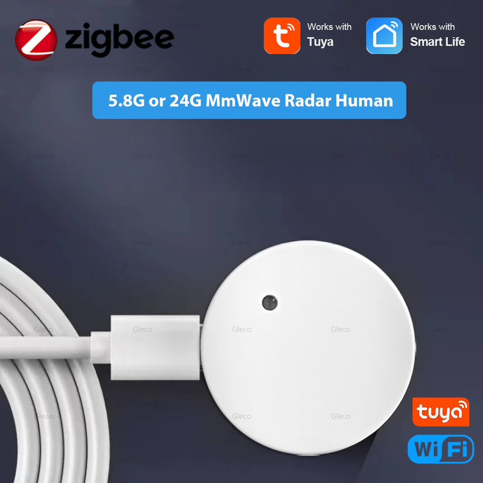 Tuya Zigbee PIR MMWave Radar Motion Sensor Human Presence Detector with Luminance Distance Detection for Smart Home Automation