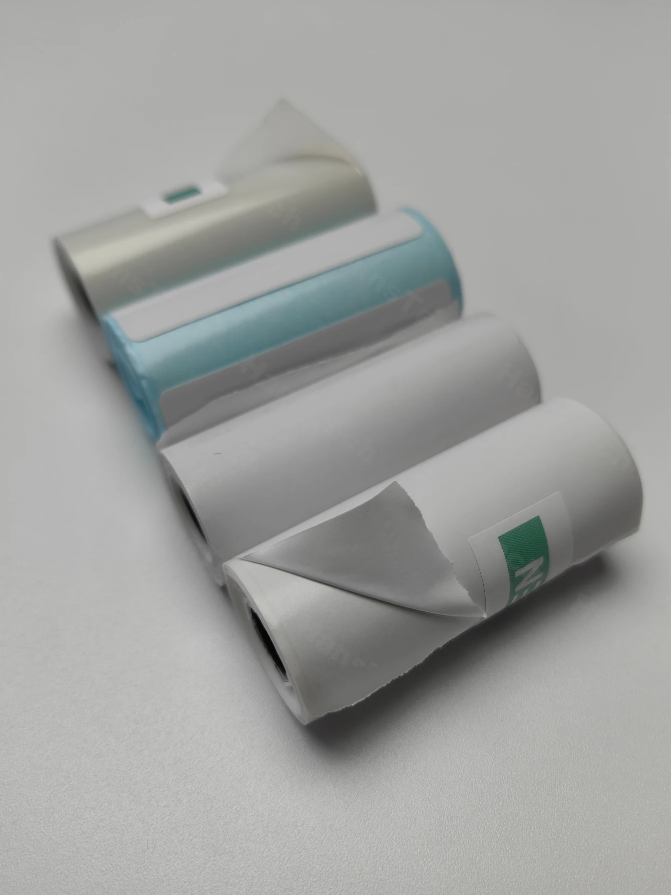 미니 열전사 프린터용 투명 스티커, 흰색 투명 스티커, 빈 사진 용지, BPA 프리, 4 롤, 57mm 너비