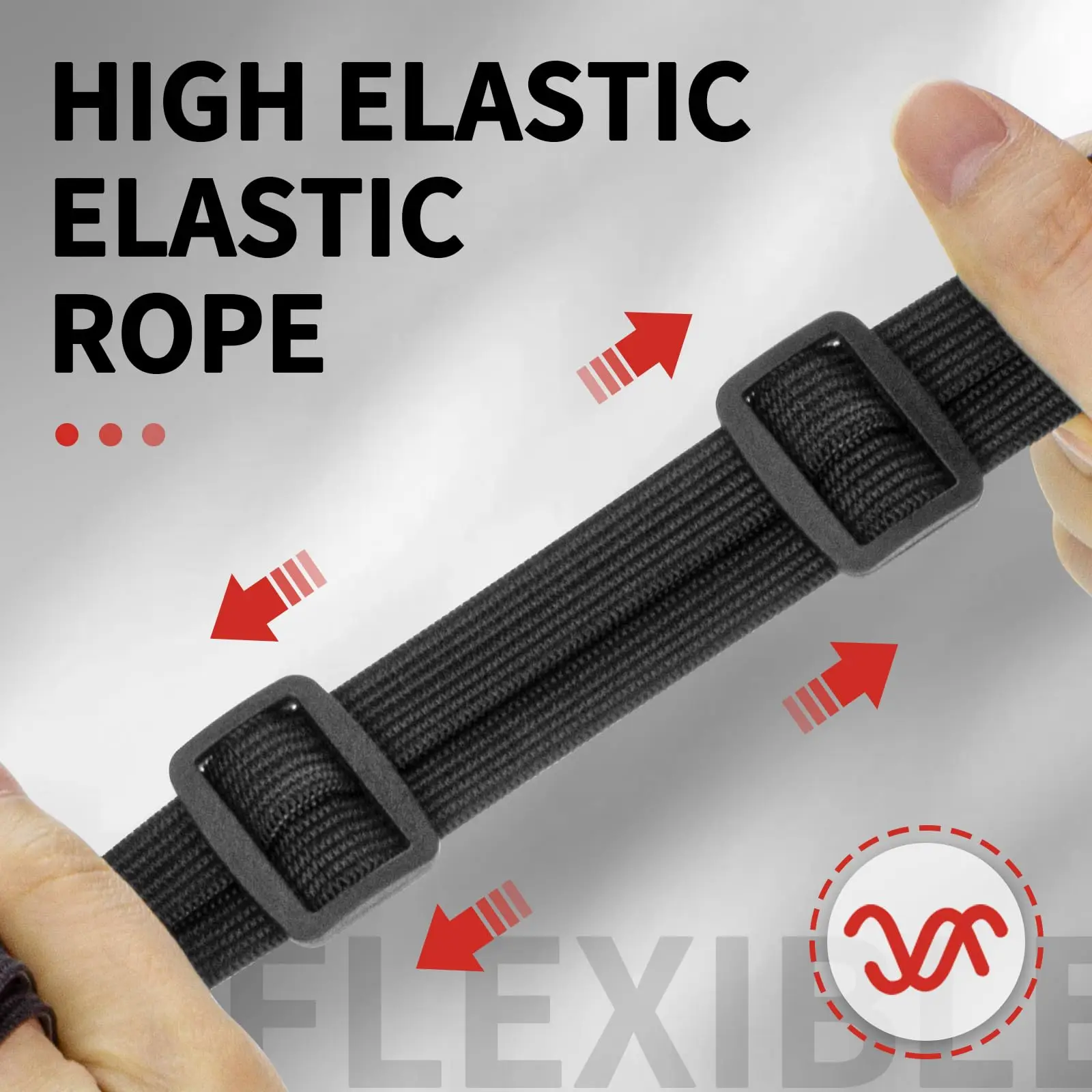 2PCS Universal 60/90cm Motorcycle Luggage Strap Moto Helmet Gears Fixed Elastic Buckle Rope High-Strength Retractable Protective