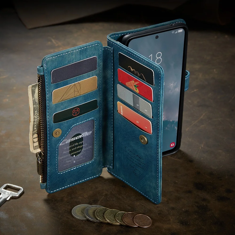 Sleek Matte Leather Wallet Flip Cover