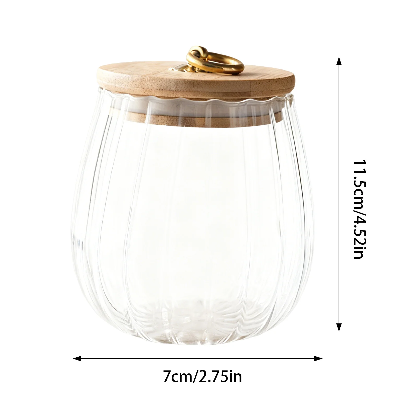 Glass Sealed Containers Grains Jar Coffee Bean Storage Jar Spice Candy Jars Kitchen Moisture-proof Storage Tank 650ml/750ml