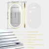Gold Frame Oval Bathroom Mirror LED Lighted Anti-Fog Smart Vanity Mirror Anti-fog Dimmable Illuminated Innovative Makeup Mirror 4