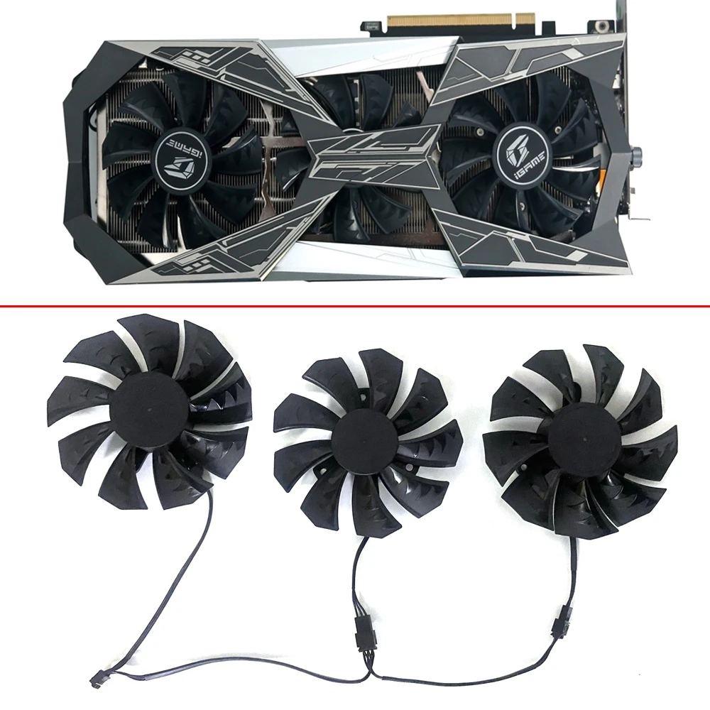 3Pcs 85Mm 4Pin Iigame Geforce Rtx 2060 Vulcan X Oc Gpu Fan Per Igame Colorato Geforce Rtx 2070 2080 Super 2080Ti Fan
