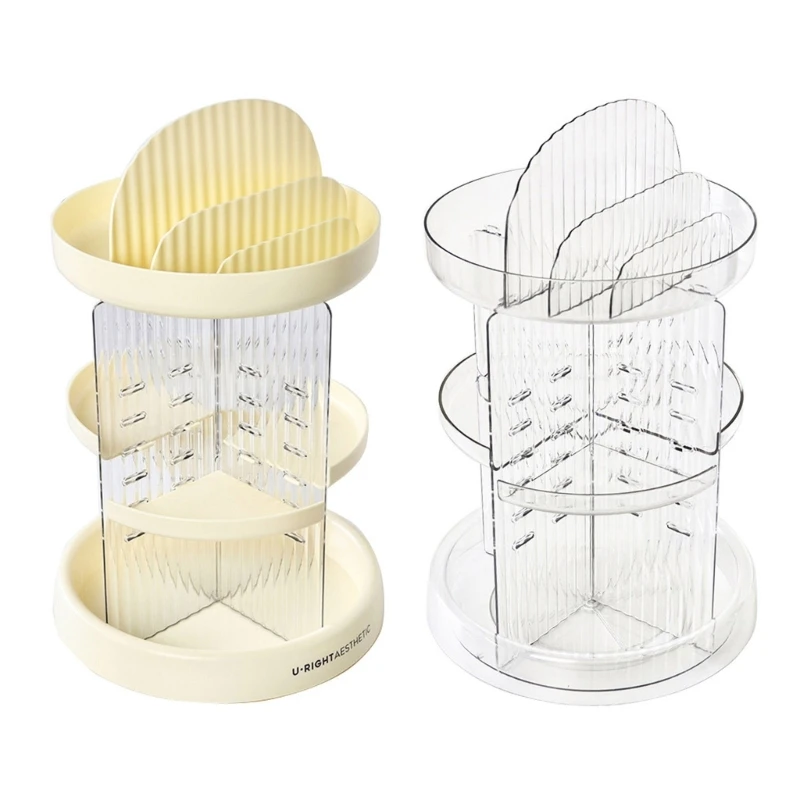 

360 Rotating Desktop Organizer Makeup Organizer Large Capacity Make Up Cosmetic Storage Display Box for Home Bathroom