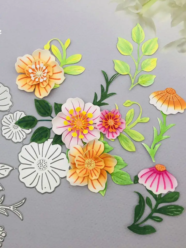 3D Hydrangea Flower Cutting Die - Metal Embossing Die For Card Making And Scrapbooking