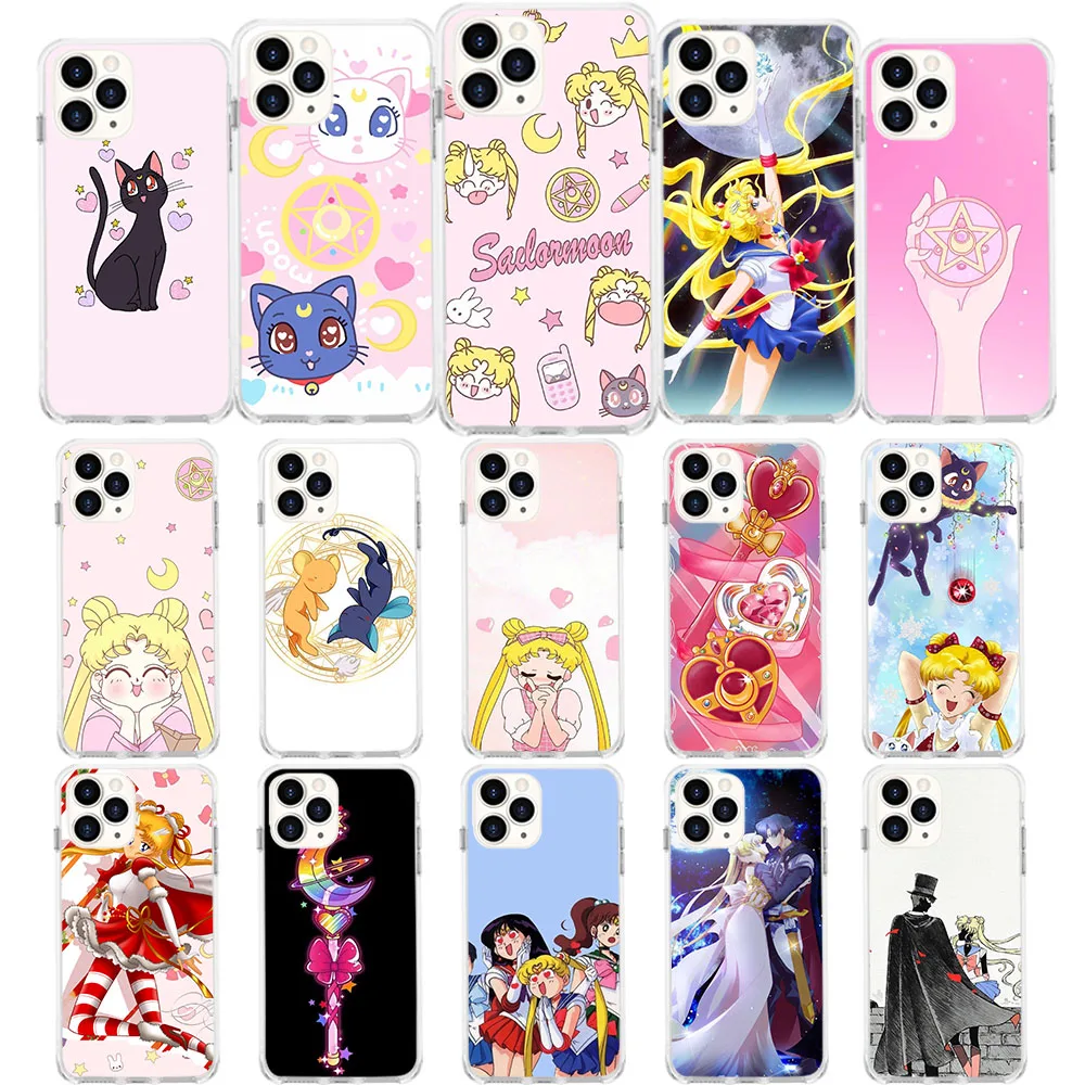 Custodia Morbida Per Moto G9 G10 G30 G20 E40 G40 G60S G200 One Action Fusion G7 G E30 E22I G32 Play Plus Uk-29 Sailor Moon