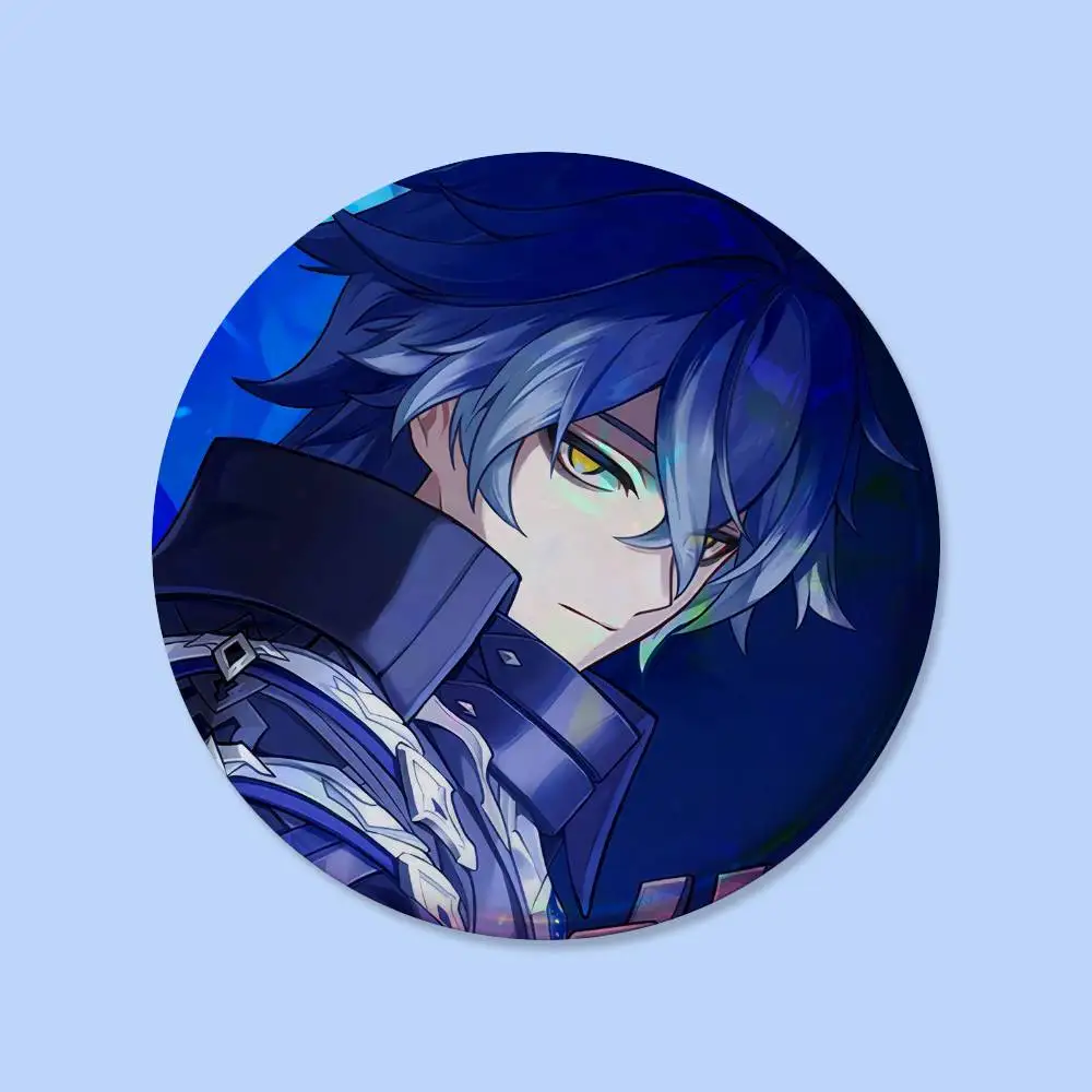 Niedliche, lustige Genshin Impact Flins Cartoon-Anstecknadeln, runde Broschen, Taschen-Deko-Accessoires, Geschenke für Fans und Freunde – Detail 9