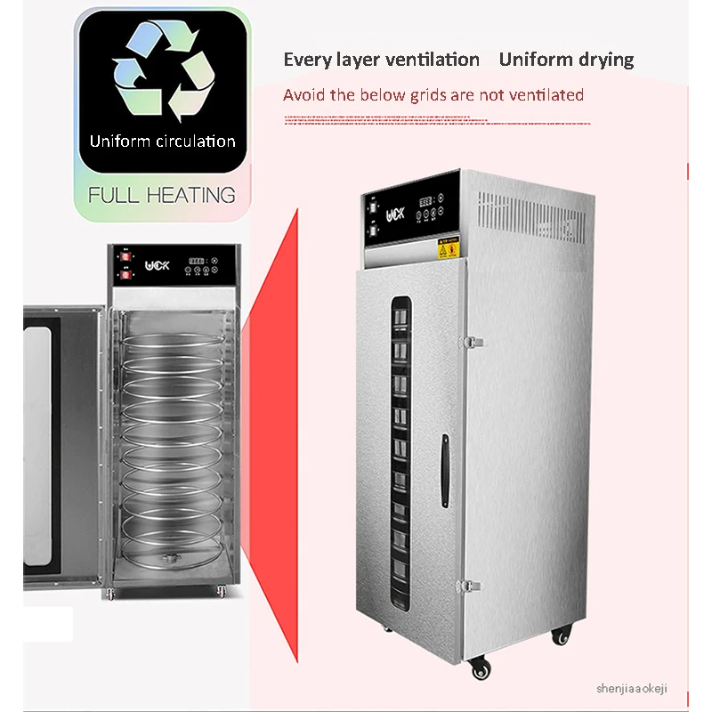 10-layers Food Dehydrator Stainless Steel Commercial Fruit & Vegetable Dryer for Tea/Grains/seafood/herb Ect.drying Machine 220v