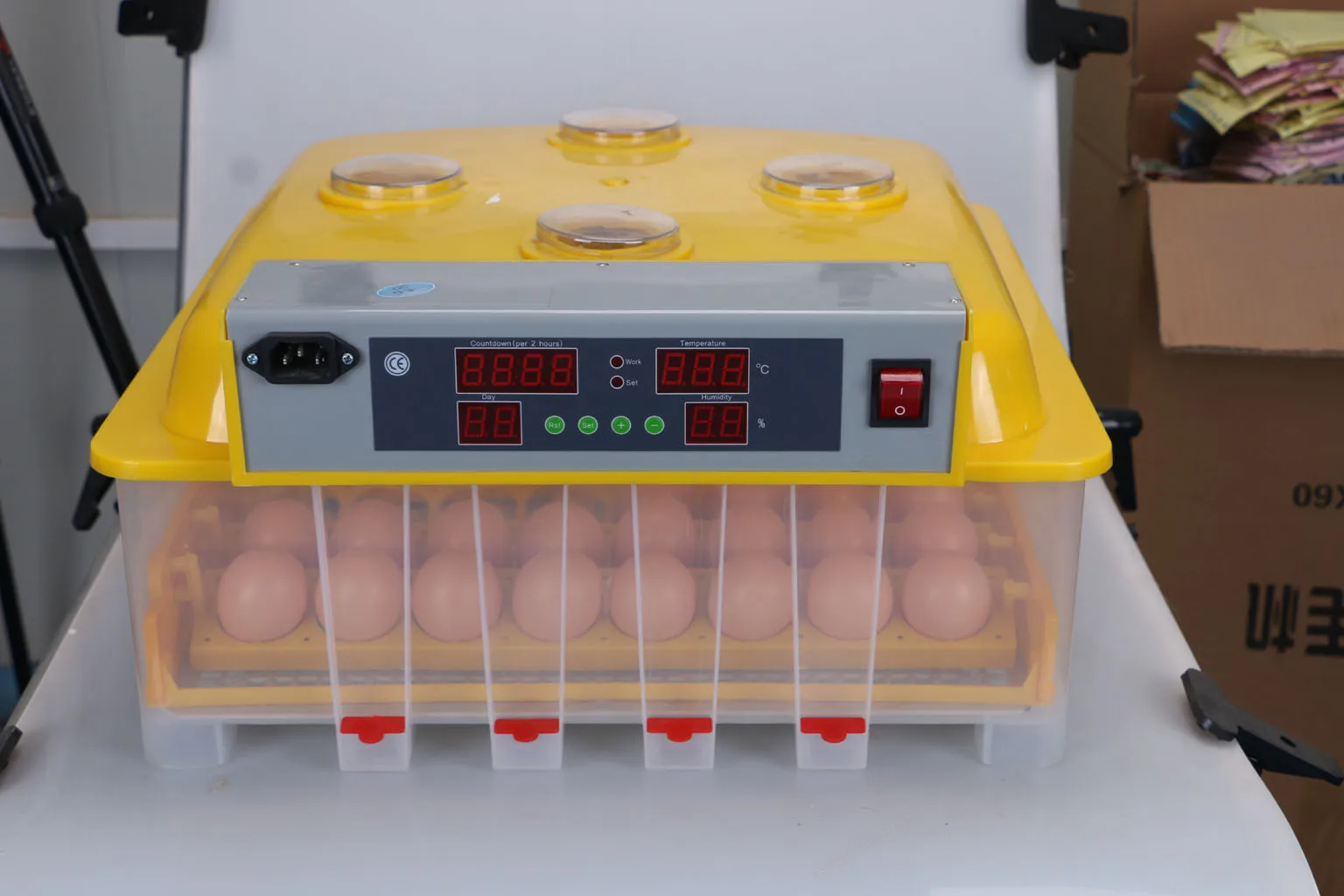 Factory Price 56 Eggs Double Electricity Egg Incubator Power Incubator With Humidity Display For Home And Farm