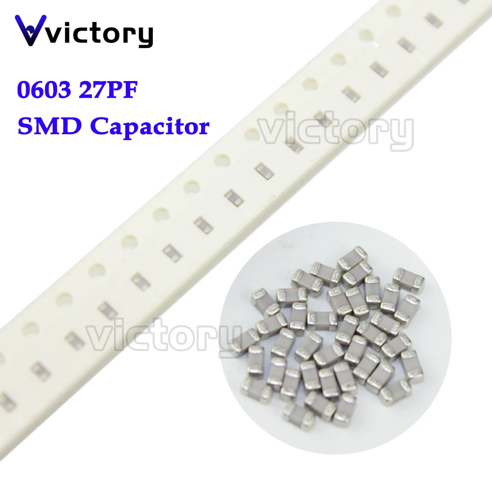 100 шт. 27PF NPO точность 5% 50 в 0603 27P SMD толстая пленка чип многослойный керамический