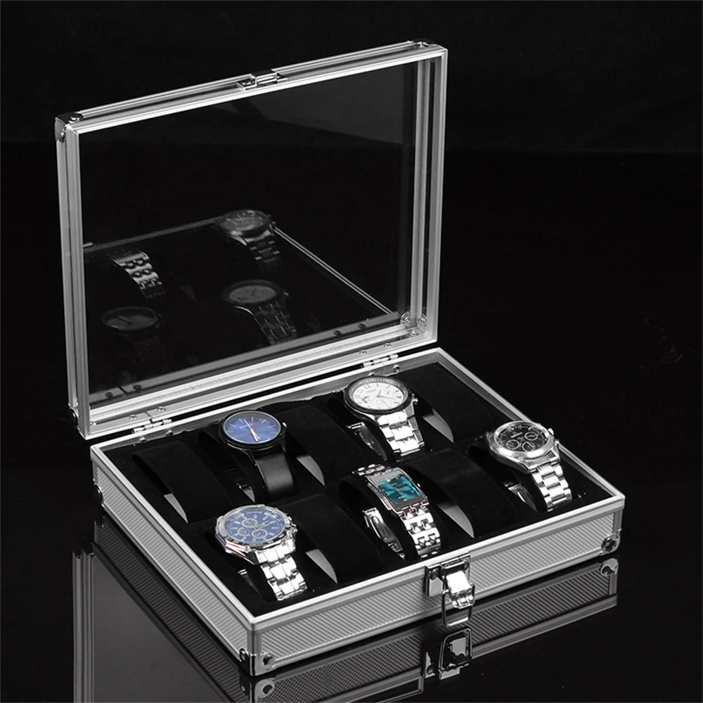 1pc Watch Display Storage Case 6/12/24 Grid Jewelry Watches Display Storage Box Square Rectangle Watch Holder
