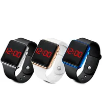 2024 mode Sport Montre numérique femmes hommes carré montres LED ceinture en Silicone électronique femmes montres numériques horloge Montre Femme 4