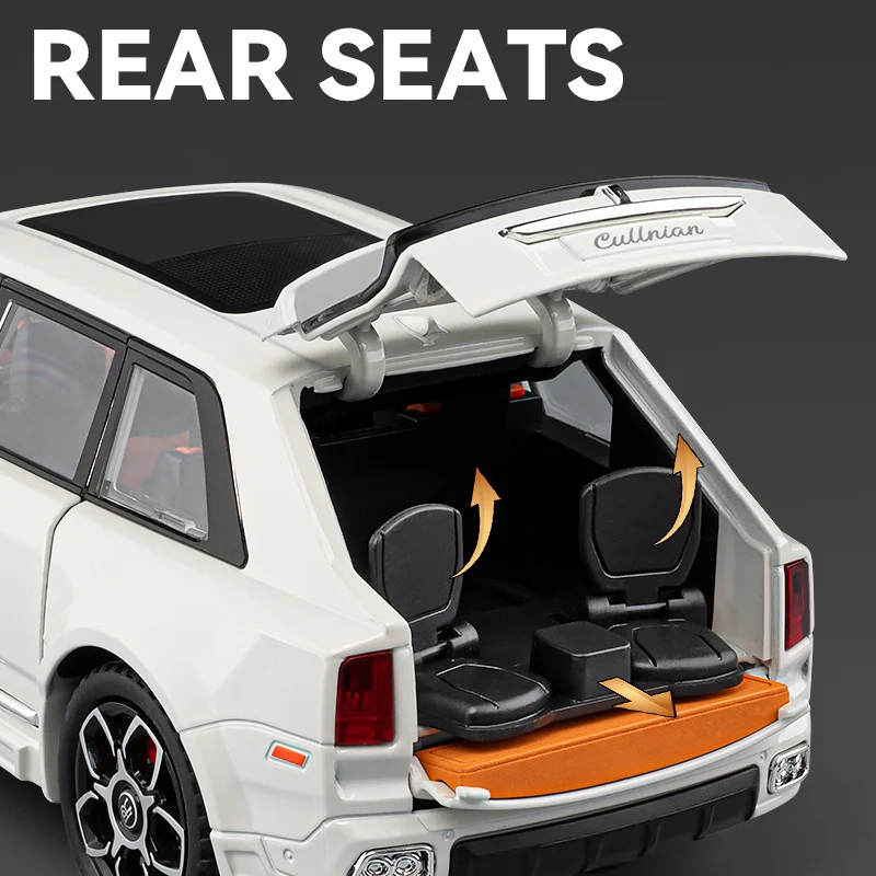 1/20 Rolls Royce SUV Cullinan Mansory Alloy Luxy Car Model Diecasts Metal Toy Car Vehicles Model Sound and Light Childrens Gift 4