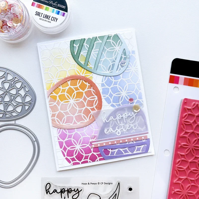 Mmao Crafts Metall- und Stahl-Stanzformen, Osterei-Dekoration, Scrapbooking, Papier/Fotokarten, Prägestempel
