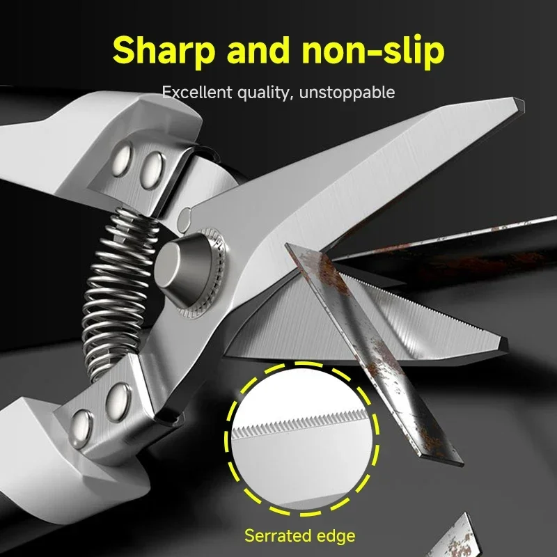 Multifunctional Metal Slicing Shears Tin Sheet Iron Scissors PVC Pipe Cutting Gardening Cutting Tin Sheet Metal Snip Hand Tools 3
