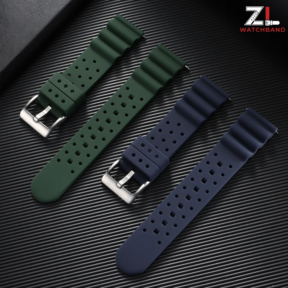 Premium High Tensile Silicone Sport Watch Band - Waterproof & Breathable Rubber Strap