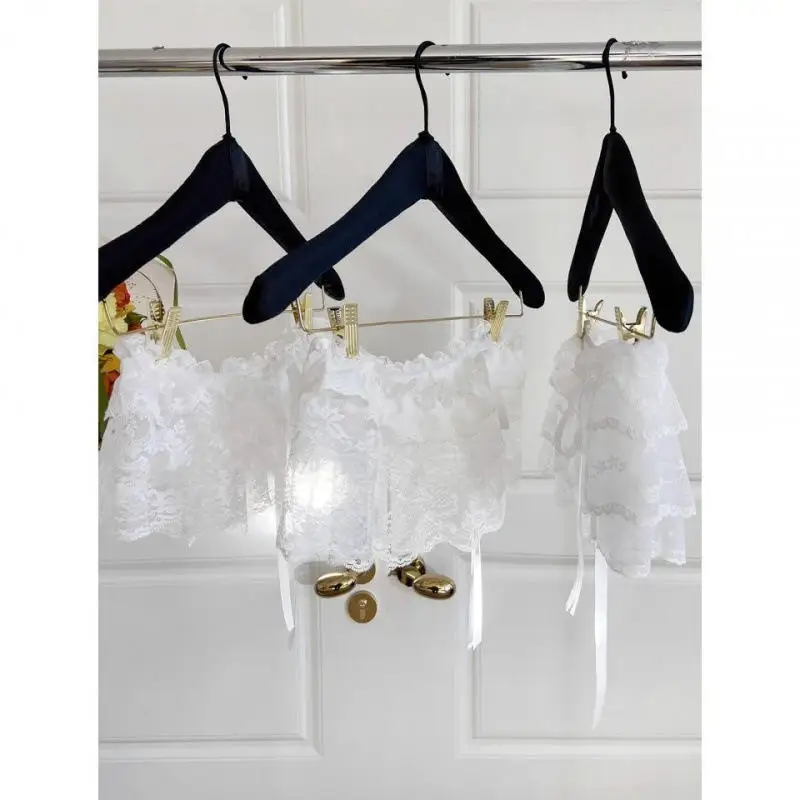 Koreanische Mode Spitze Unregelmäßigen Rock Vorhang Weiße Blumen Spitze Mesh Halbkörper Rock Frauen Sommer Böden Jeans Dekorative Saum – Detail 2