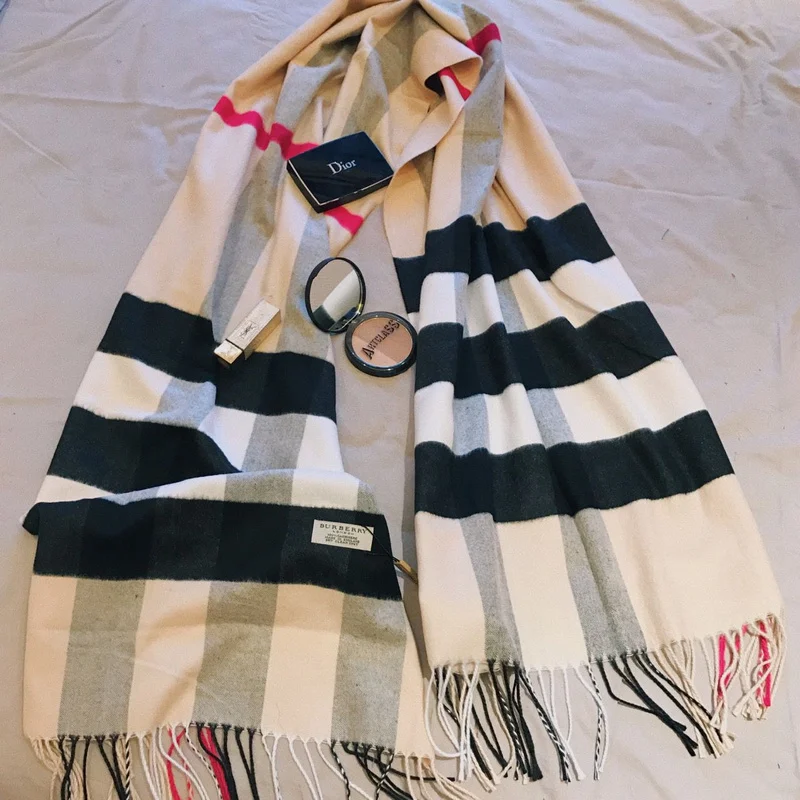 

Новинка 2023, высококачественный мужской шарф, женская зимняя модная дизайнерская шаль из кашемира и шелка, роскошный шарф, шаль D02