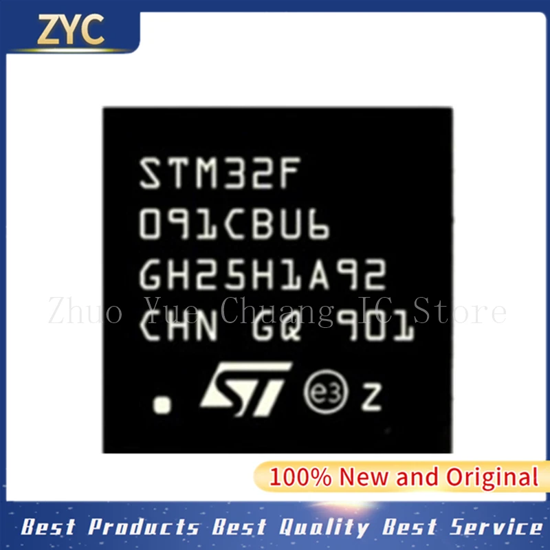 

10PCS/Lot STM32F091CBU6 STM32F 091CBU6 QFN48 ARM 100% New Original MCU IC Chip