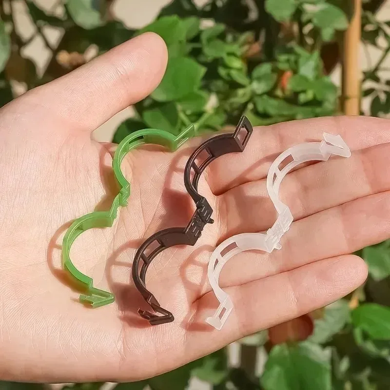 Plastic Plant Clips 300/10pcs Plastic Plant Support Clips Reusable For Vegetable Tomato Garden Supplies