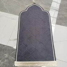 Tapis de prière musulman de luxe, tapis de prière doux pour Ramadan 60x120cm en Polyester, tapis de prière islamique en relief Soli, cadeau pour la fête des mères musulmanes 
