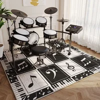 Drum Set Carpet for Study Bedroom Sound-absorbing Silent Mats Home Non-slip Sound Insulation Mat Piano Shock-absorbing Rug Tapis 2