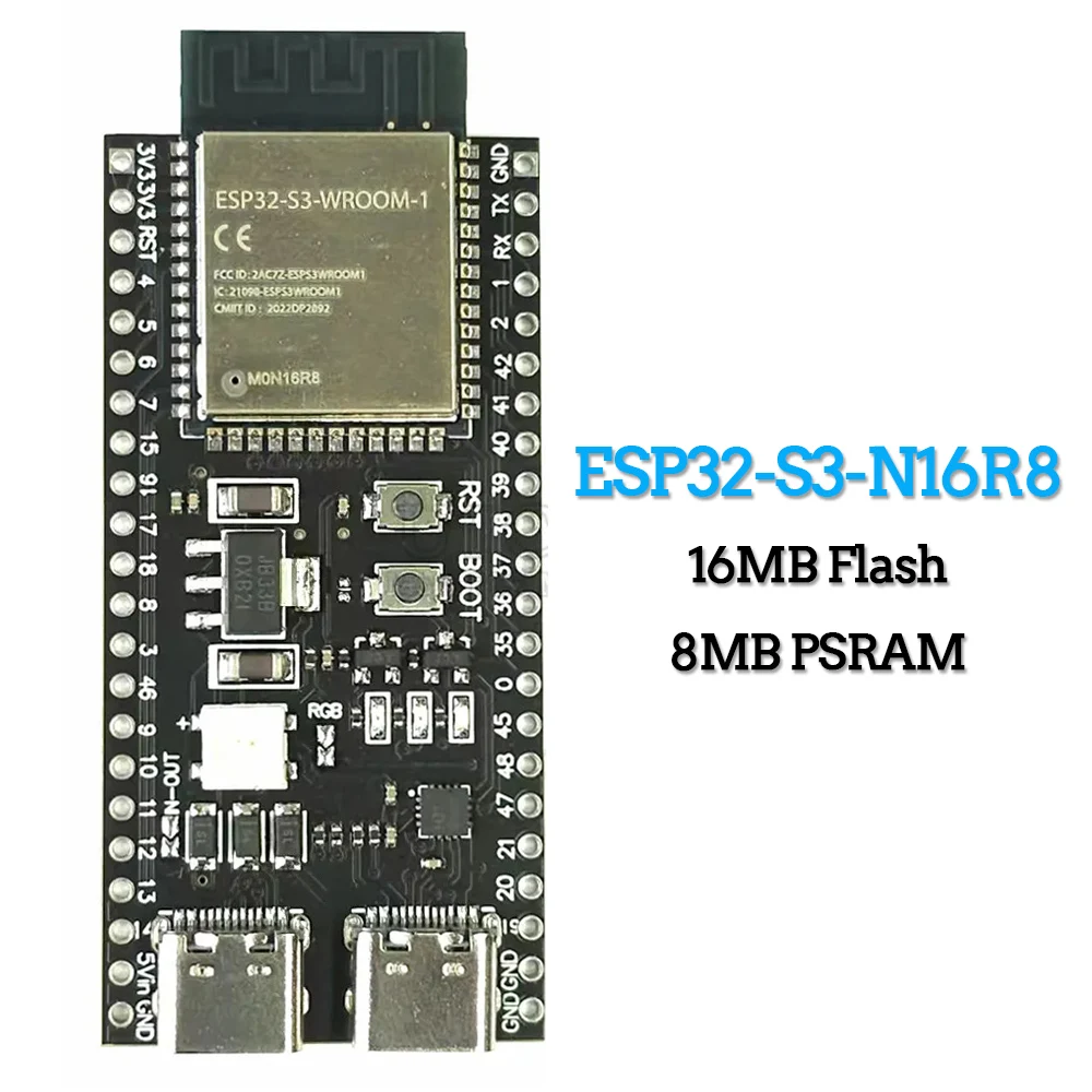 SCHEDA DI SVILUPPO ESP32/ ESP32-S3/ESP32-C3 CORE Dual Type-C N16R8 N8R2 - Foto 8