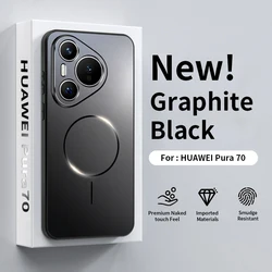 Étui de téléphone magnétique antichoc de luxe en matériau mat avec compatibilité de charge sans fil MagSafe