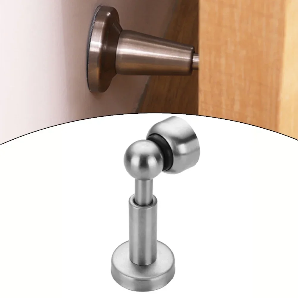 Magnetic Door Stopper Stainless Steel Magnet Door Stopper Catch Holder Strong Magnetic Attraction Gate Resistance Suction