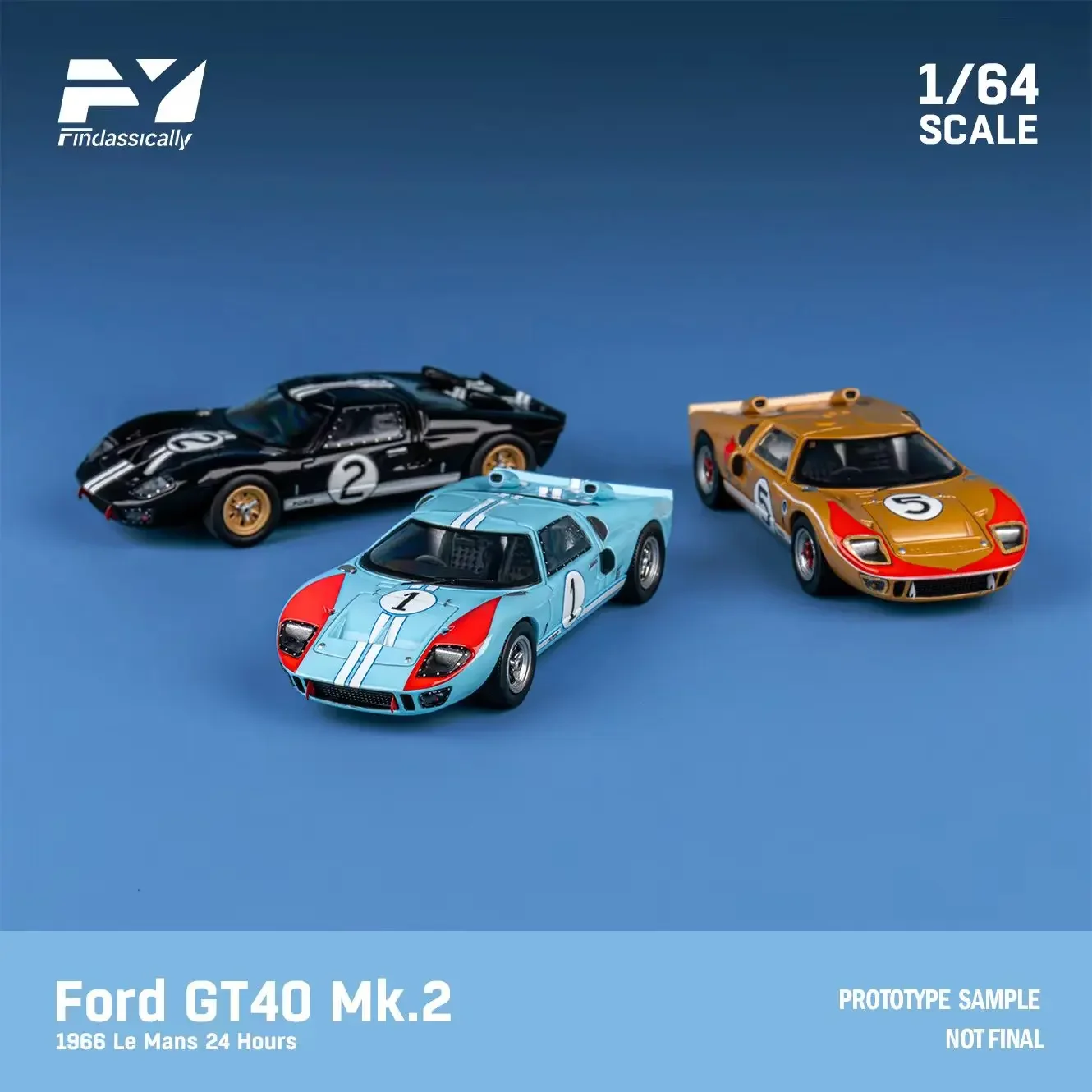 

**Preorder**FindclassicallY 1:64 GT40 Mk II 1966 LeMans Diecast Model Car