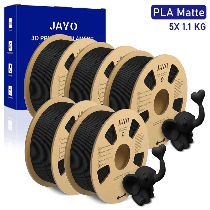 Jayo Filamento da Impressora 3d Material do Presente Faça Você Mesmo Nenhuma Bolha para Fdm Petg Abs Asa Seda Tpu Série Pla 175 mm 5rolls 100 Material