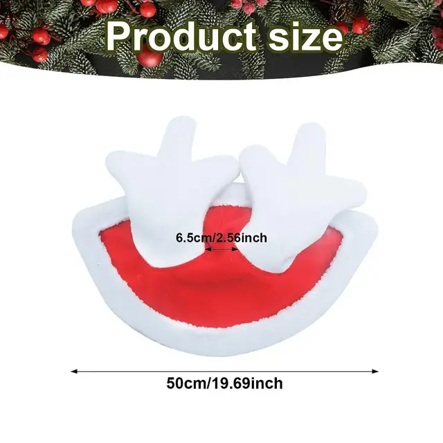 Horse Christmas Hat, Party Hat Holiday Cap Headpiece Headwear Horse Santa Hat Xmas Horse Hat for Cosplay, Christmas Party 6