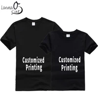 Customized Cotton Family Matching Clothes Mom Daughter Son Dad Personalized Printing T shirts For Aldults and Children 1