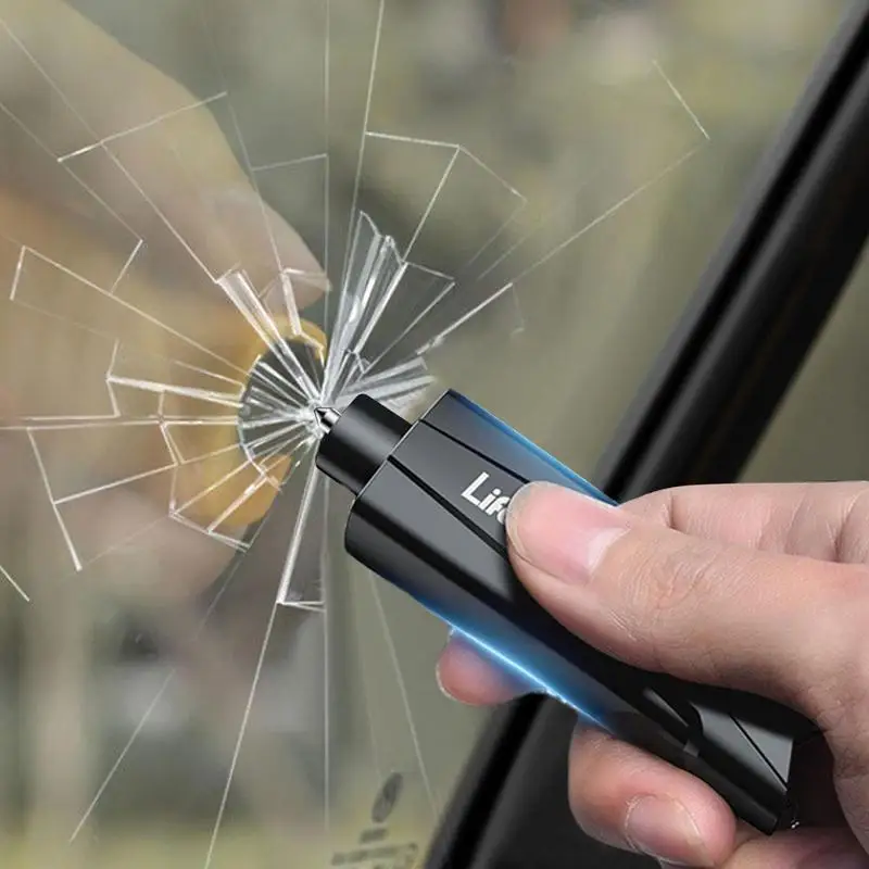 Car Emergency Hammer Safety Escape Rescue Window Glass Breaker Seat Belt Cutter Portable Keychain Tools