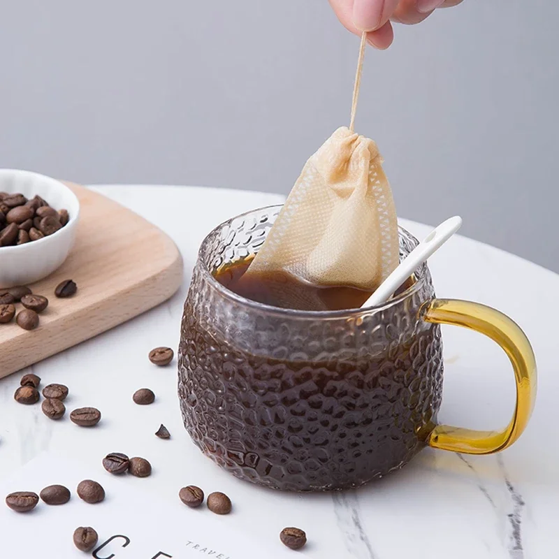 Description Picture 6 of item100 Pcs Tea Filter Bags for Loose Tea Herb Spice Empty Mesh Small Drawstring Seal Infuser Strainer Bags Disposable Tea Bags