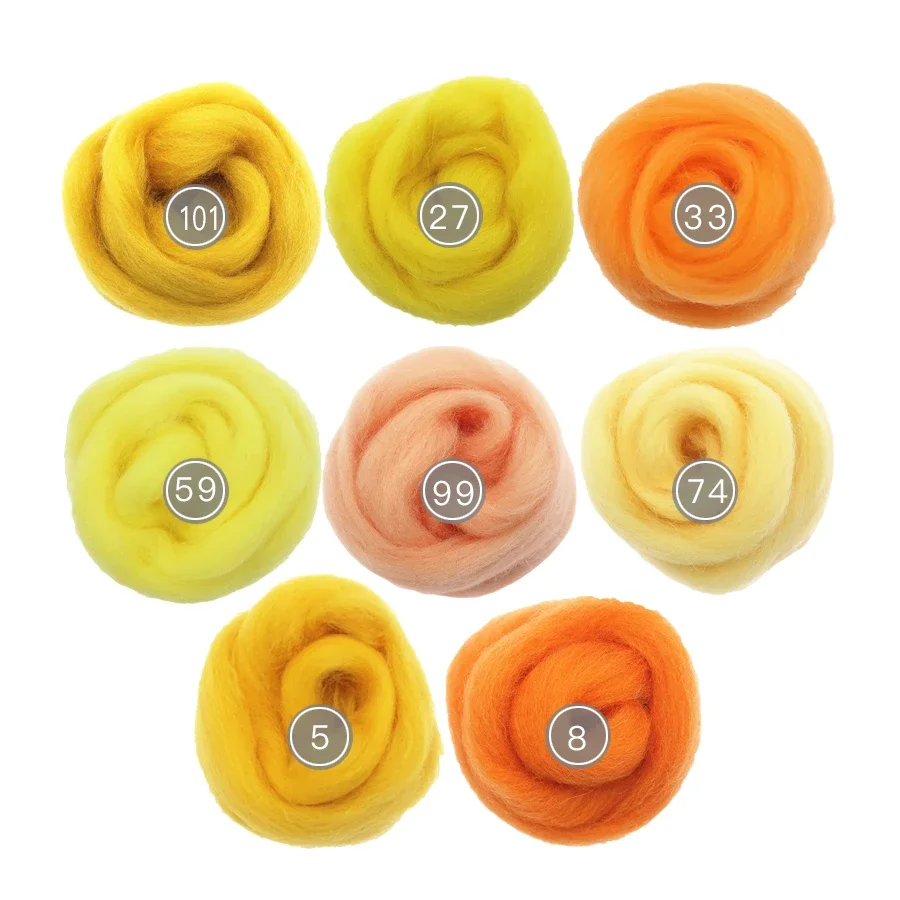 Wool Fibre Flower Animal Toy Wool Felting Roving Fibre Yarn Roving For Needle Felting Hand Spinning DIY 8 Colors/set needle felting wool wool felting needles needle felting mat wool felting kit needle felt kit