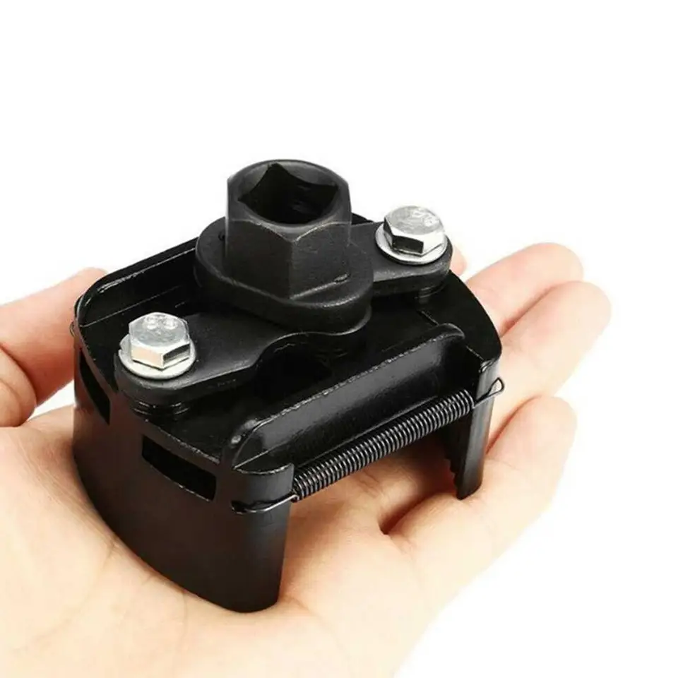 EVTSCAN Chiave Per Filtro Olio Universale A U: 2 Griffe In Acciaio Fuso Regolabile 80-105mm Per Filtri Auto, Con Attacco 1/2 Pollice