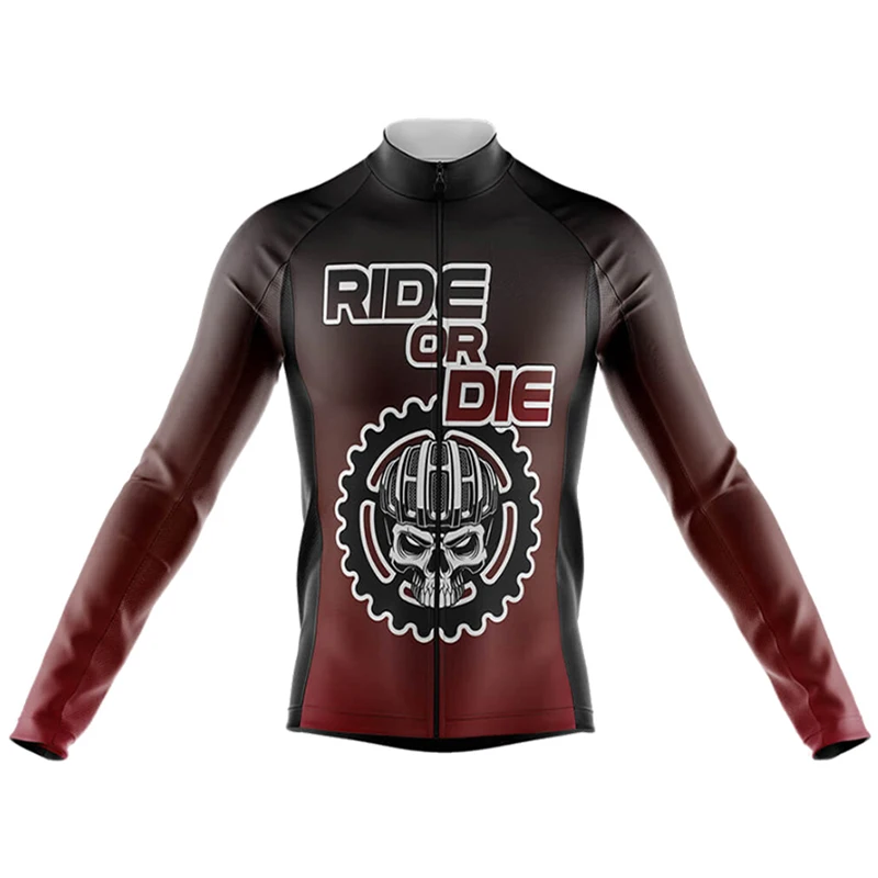 thumbnail image 1 of Maillot de ciclismo con estampado de calaveras para hombre, ropa de ciclismo de manga larga, uniforme de bicicleta de montaña, verano 2023, 1 of 5