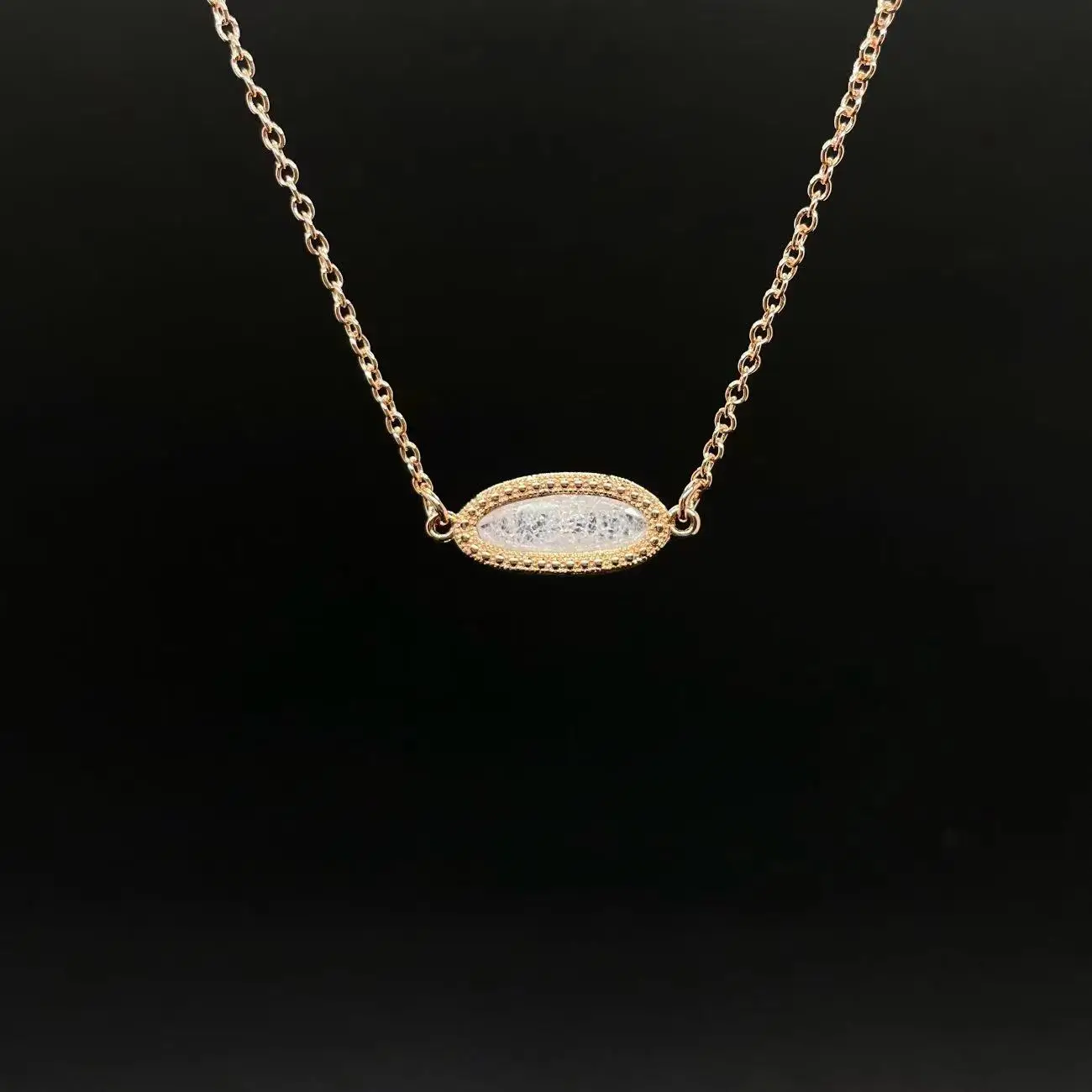 Necklace Gold Plated Natural 8pcs Natural Crystal Diamond Necklace For Women Fashion Jewelry Birthday Gift High Quality