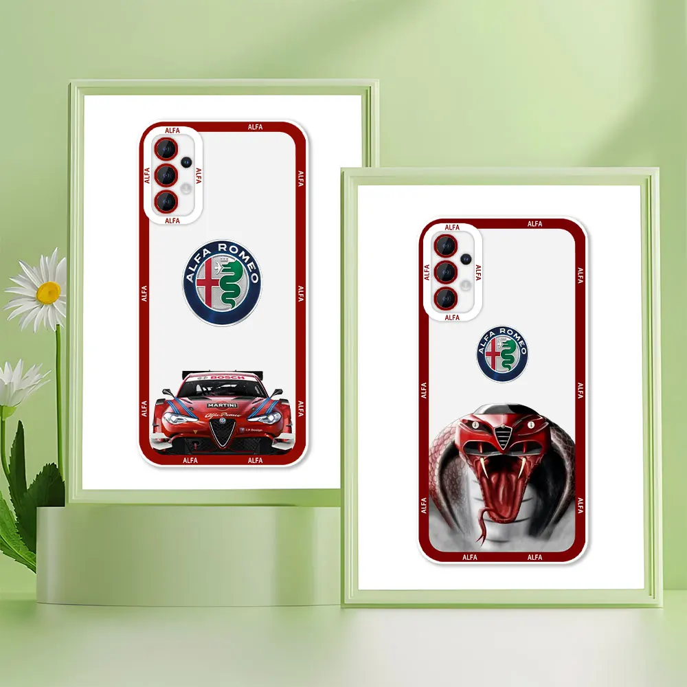 

Luxury Sport Car A-Alfa-Romeo Case For OPPO A96 A95 A94 A78 A58 A54 A36 A35 A33 A32 A31 A16E A15S A12S A12E A12 A11K A11X Cover