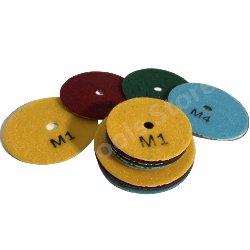 

3/4inch 4 Step Diamond Polishing Pads 80/100mm Dry Polishing Soft Abrasive Gloss Pad Marble Granite Stone Sanding Tools